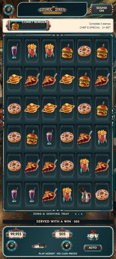 Cosmic Diner actual portrait gameplay