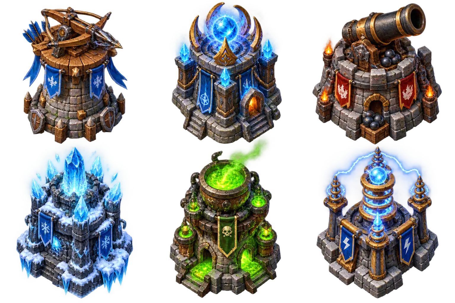 Bastionweave towers